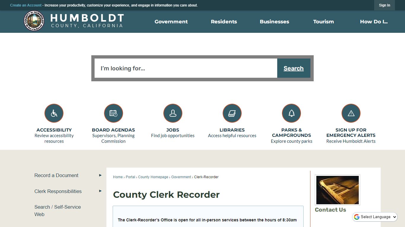 County Clerk Recorder | Humboldt County, CA - Official Website